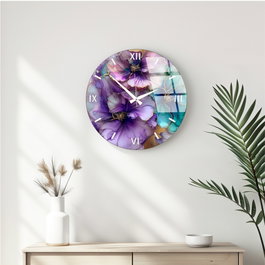 Wallity Reloj de Pared Decorativo de Cristal Multicolor 40 cm